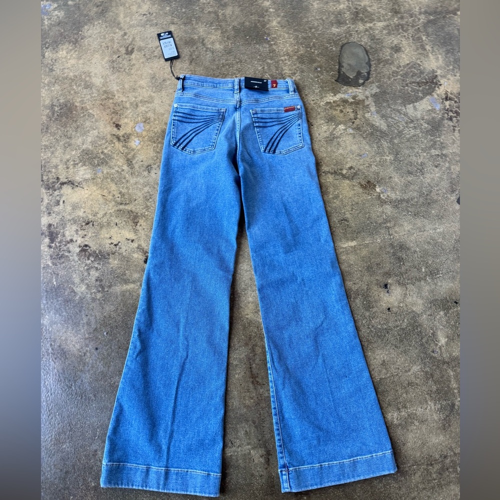 Wide Leg High-Rise Women's Jeans - Blue 7 for all mankind